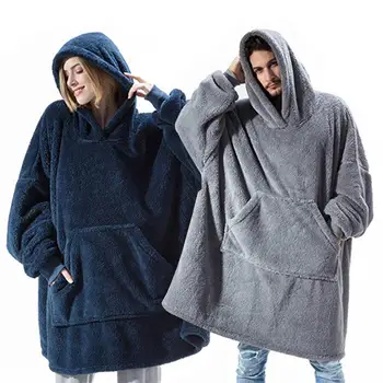 

Wearable Blanket With Sleeves Oversized Microfiber Wearable Blanket Warm Comfy Blanket Hoodie #W0