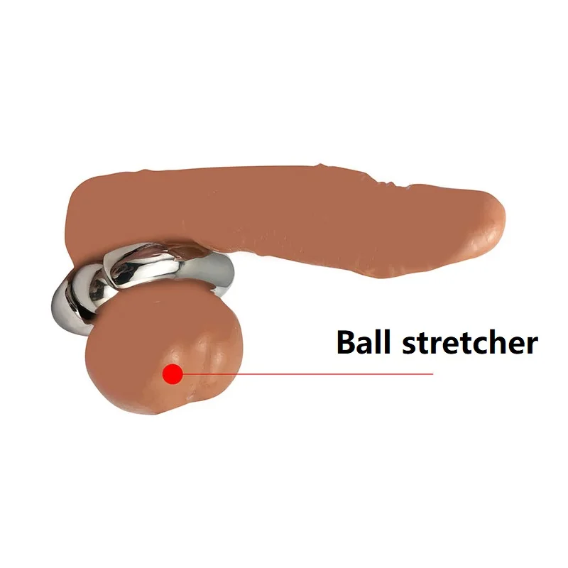 Heavy BDSM Stainless Steel Ball Scrotum Stretcher Metal Penis Bondage Cock Ring Delay Ejaculation Male New Sexy Toy For Men