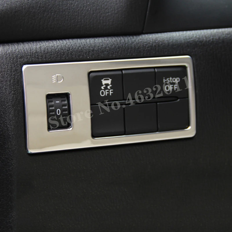 

For Yaris Sedan 2019 ABS Matte and red Car Headlamps Adjustment Switch frame Cover Trim inside car styling accessories 1Pcs