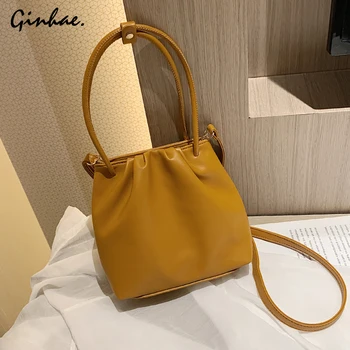 

Simple Solid Color 2020 Luxury Mini Handbags Designer Popular Bucket Bag Fashion Female Cloud Shape Shoulder Bag Travel Tote Bag