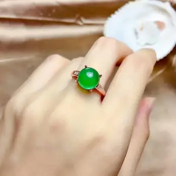 

SHILOVEM 925 silver real natural chalcedony pendants rings send necklace classic wholesale Fine women gift mtzj1010z1212agys