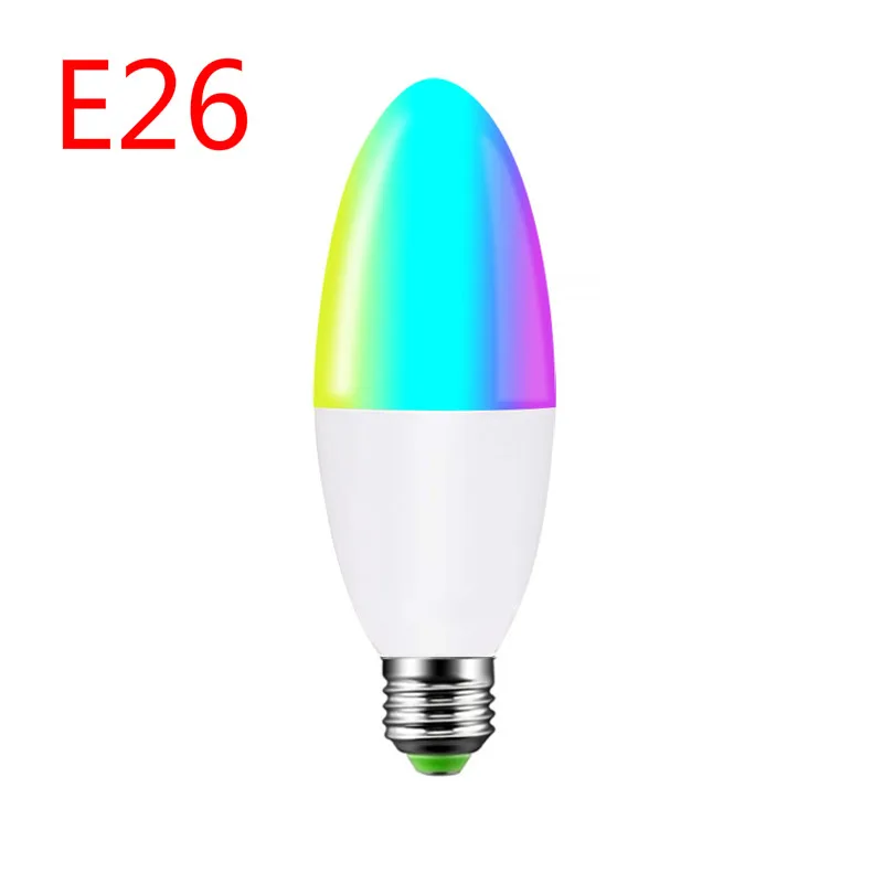 E26 2 4, 8 шт. E14 B22 tuya smart life WiFi лампа накаливания RGB 6 Вт Светодиодная лампа накаливания с регулируемой яркостью светильник совместим с Alexa Google Home голосовое Управление - Испускаемый цвет: E26