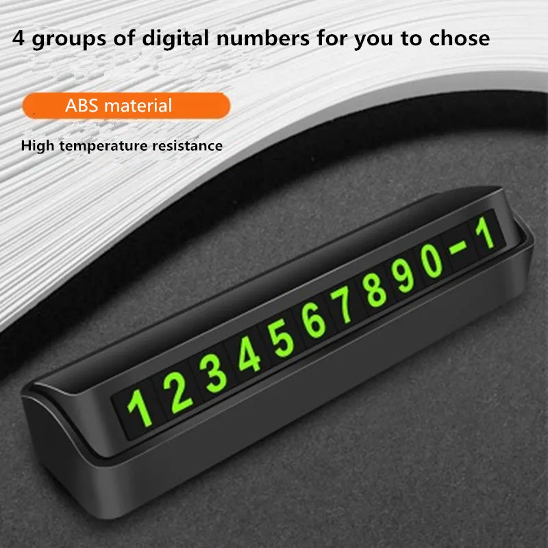 1xCar Styling Telephone Number Card Sticker Night Luminous Temporary Car Parking Card Plate Suckers Phone Number Card Stop Sign| | | АлиЭкспресс
