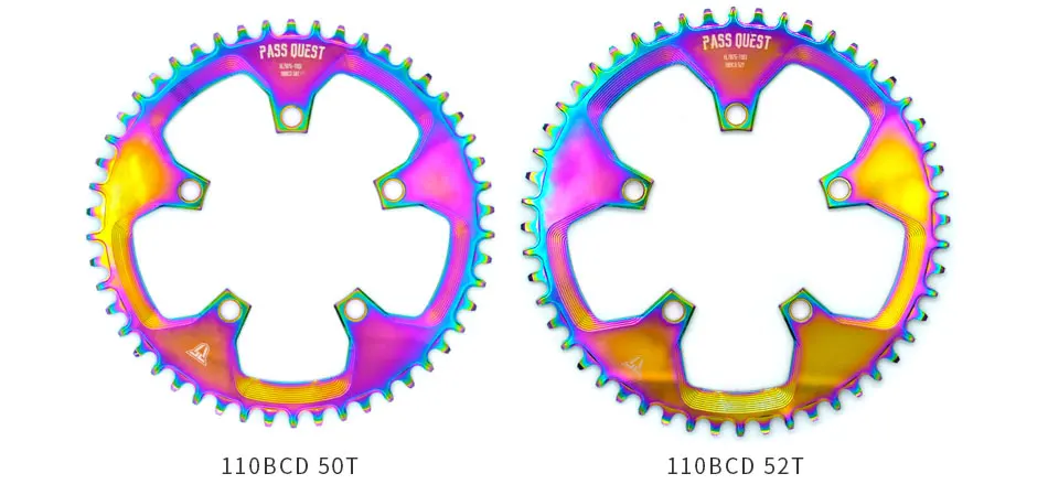 Pass Quest 110/5 BCD 110BCD титановый круглый шоссейный велосипед 38 T-52 T узкая широкая цепная цепь для велосипеда 3550 APEX