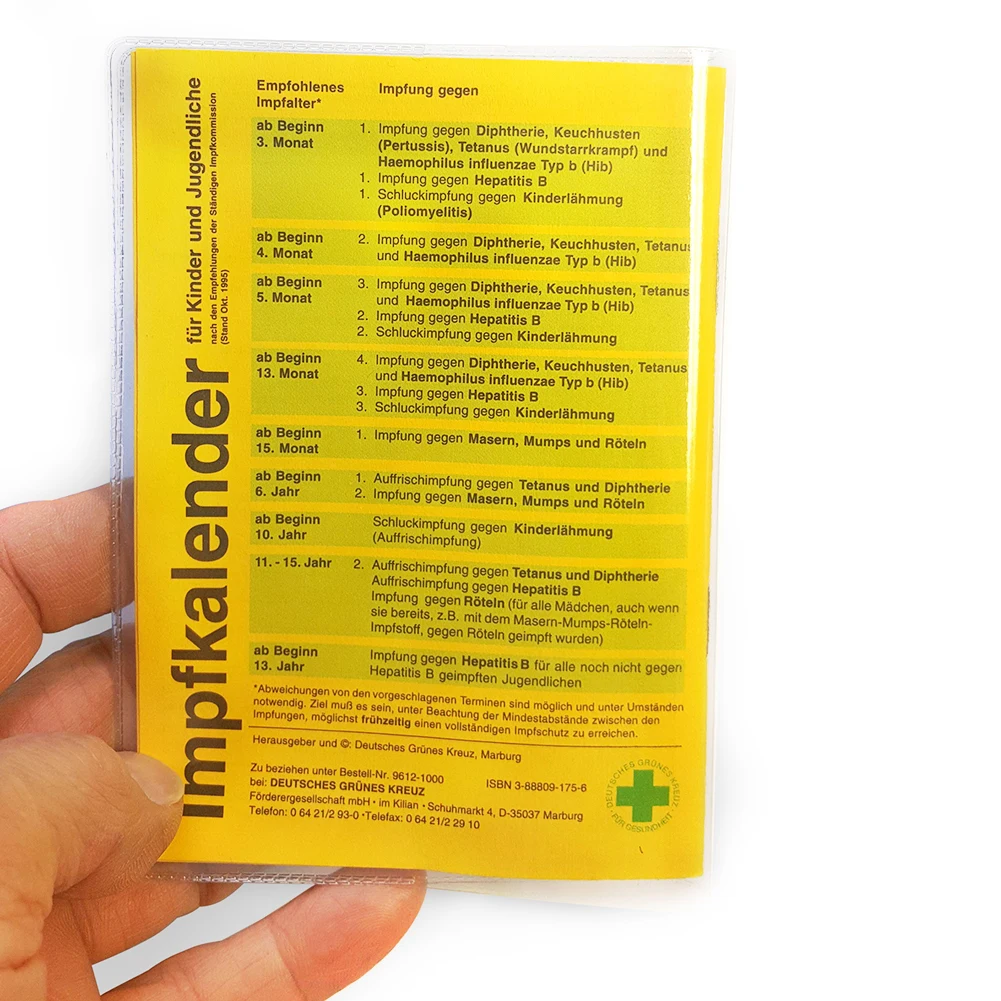 Passport Holder Case 4pcs Waterproof Transparent Protective For International Certificate of Vaccination