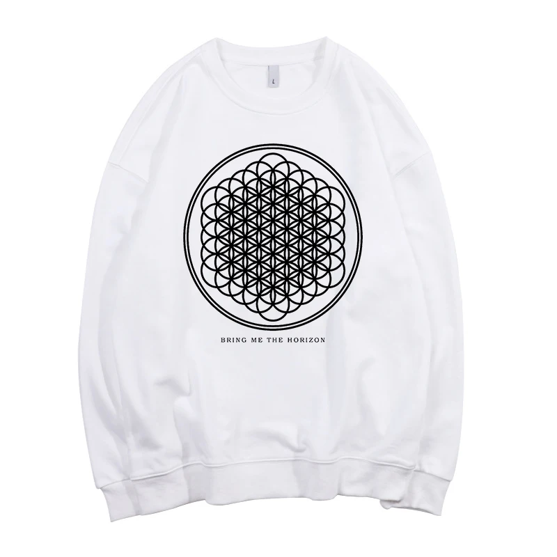 Todhoof/ ; хлопковая толстовка унисекс с круглым вырезом и принтом «Bring Me The Horizon»; Азиатский размер