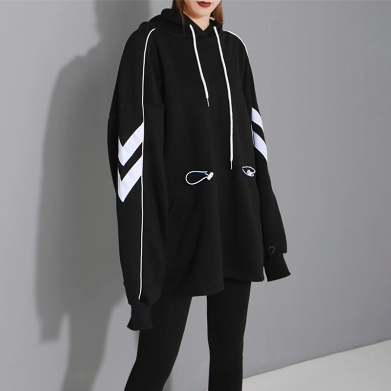 TWOTWINSTYLE повседневное шнурок хит цвет Женские кофты с капюшоном воротник фонарь