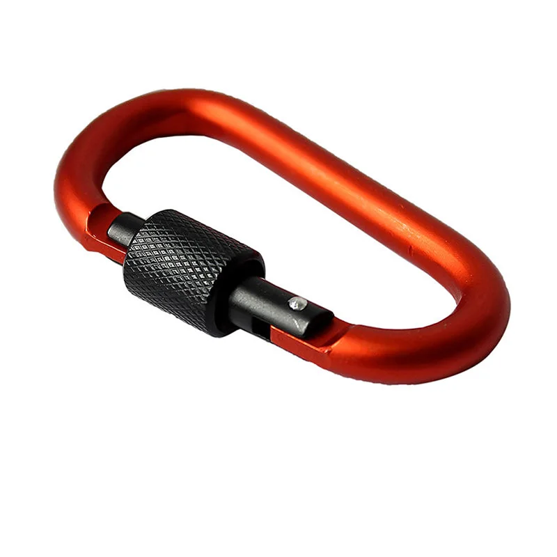 

5X Outdoor rock climbing Aluminum Snap Carabiner D-Ring Key Hook Chain Clip Hiking Camp ice climbing accessories
