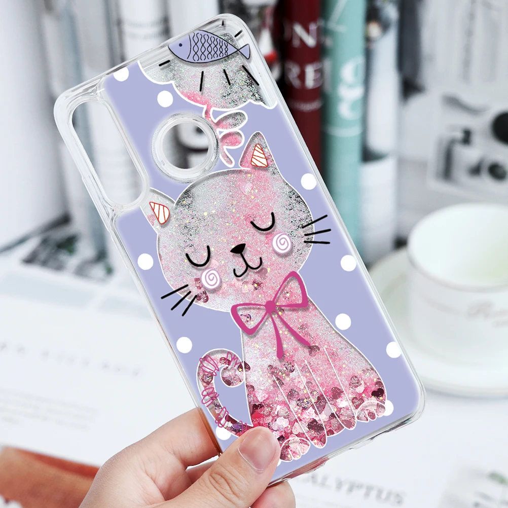 Жидкий сыпучий песок с блестками чехол для huawei P20 P30 P8 P9 10 Lite mate 20 Pro 10 P Smart On Honor 7A Pro 8X10 9 lite чехлы - Цвет: maozuo