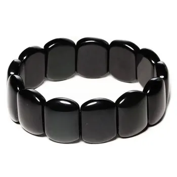 

100% Real Bianshi Black Bian jade Natural Stone Bianshi Bracelet Carve Black Bracelet For Men&Women
