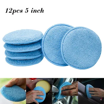 

5inch Buffing Pads Microfiber Sponge Applicator Detailing Cleaning 12PCS