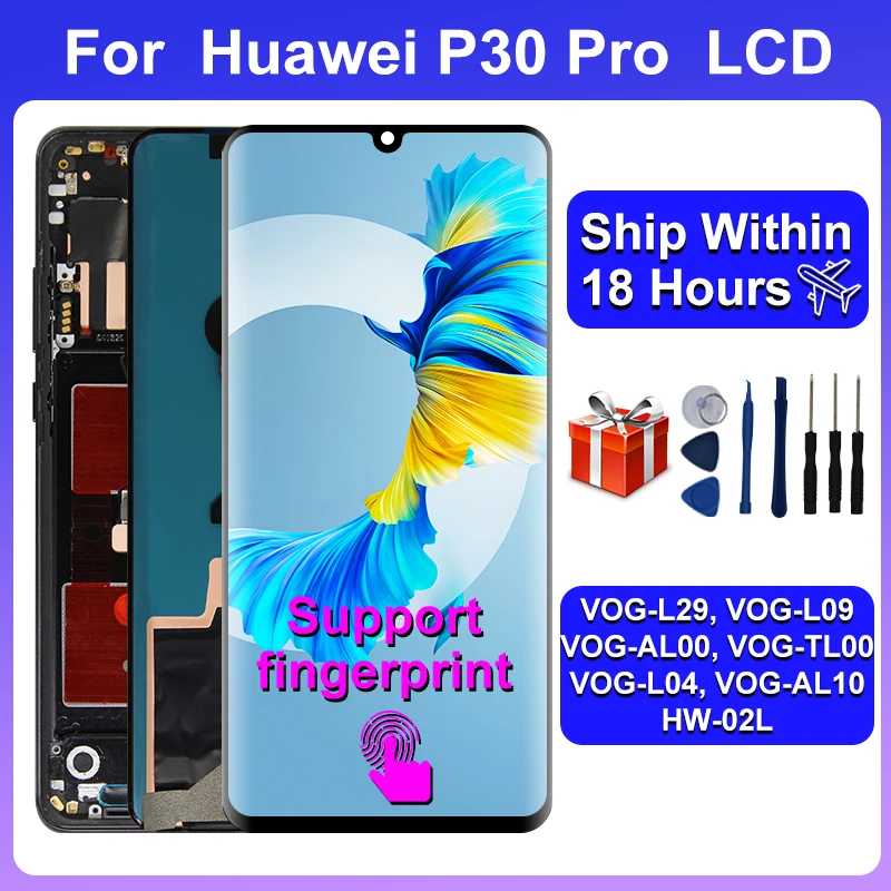 6 47 &quotдля Huawei P30 Pro ЖК-дисплей цифровой преобразователь сенсорного экрана для