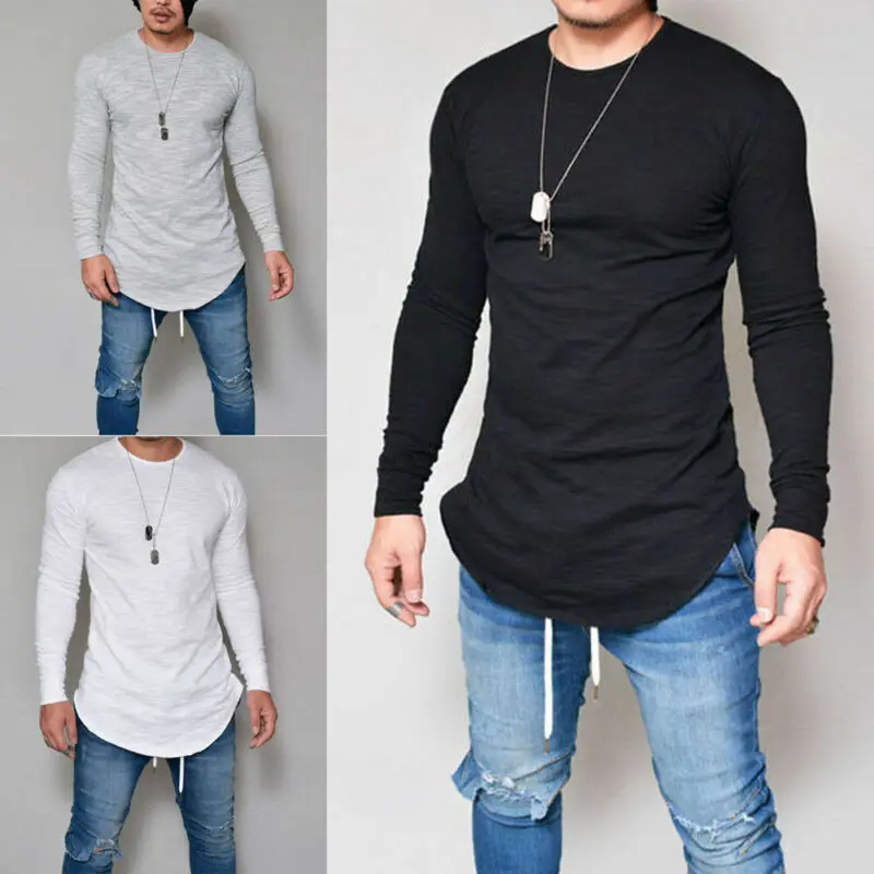 muscle fit t shirts long sleeve
