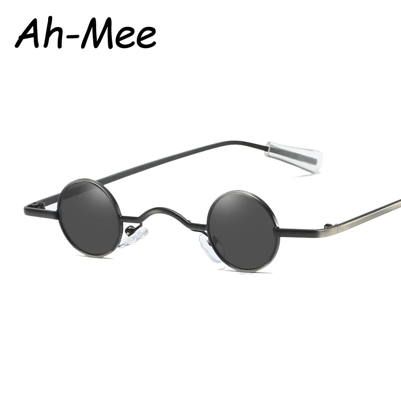 Небольшие Круглые Солнцезащитные очки женские Ретро трендовые широкий мост брендовые дизайнерские панк Солнцезащитные очки стимпанк винтажные очки черные тёмные очки