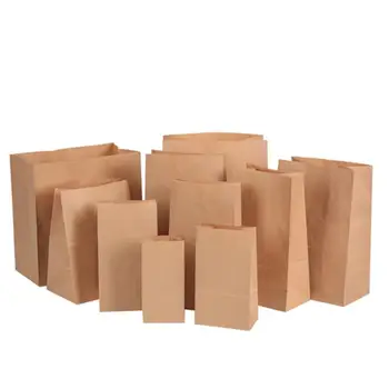 

paper bag Brown Kraft Paper bag Gift Bags packing Biscuits candy Food bread Cookie Bread Nuts Snack Baking Package