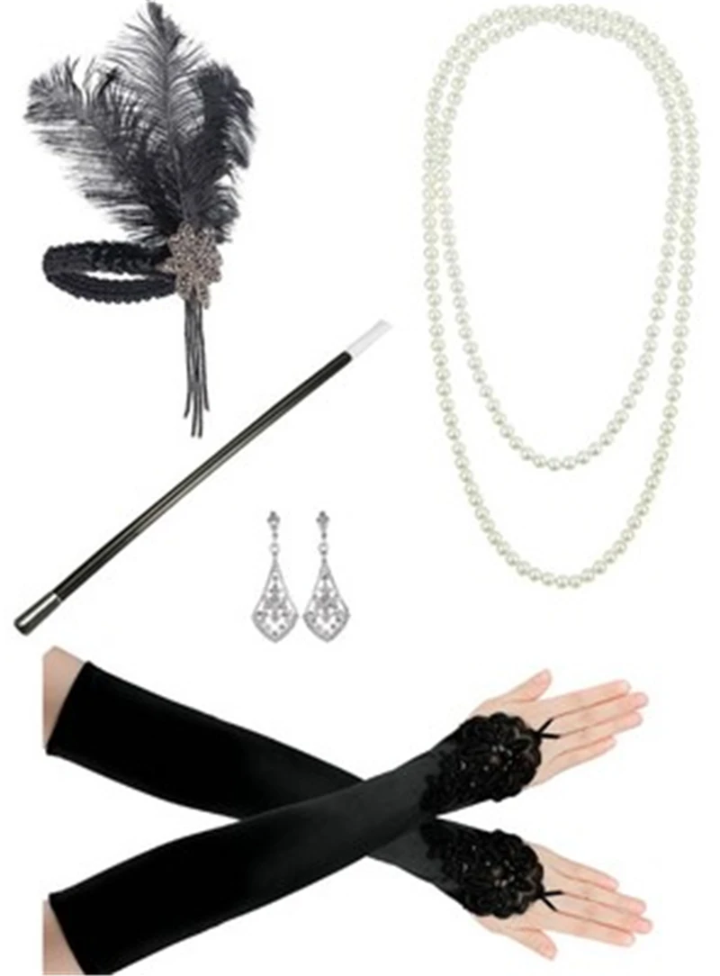 Set 3 SZMALL, Модный женский головной убор, перчатки, вечерние аксессуары, повязка на голову - Цвет: Set 3