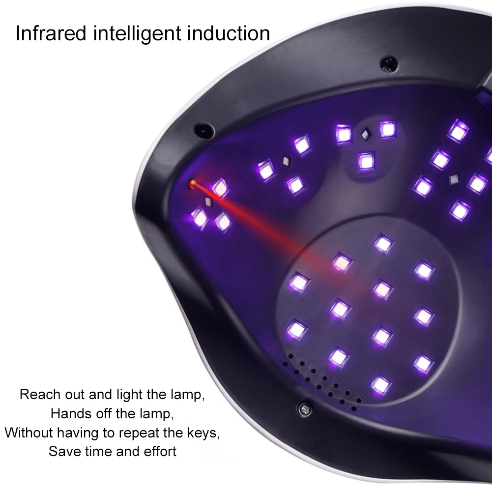120W Professional LED Nail Lamp Nail Dryer For Curing UV Gel Nail Polish With Motion sensing LCD Display