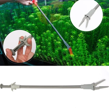 

Aquarium Tong Clamp Clip 50 CM Aquarium Tweezer Cleaning Tool Fish Tank Plastic Long Handle Algae Pinchers