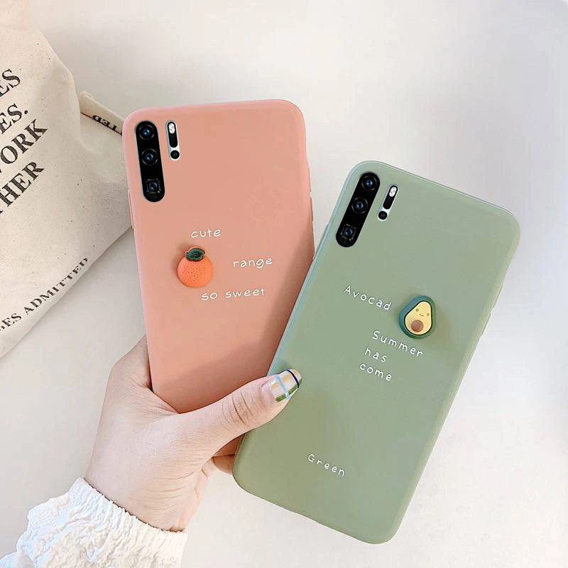 

Cute Matte Case For Huawei P20 P30 Pro Lite Mate 10 20 Pro Lite 2019 Nova 3i 4 5 Soft Silicone Cover Summer Fruits Cases Shell
