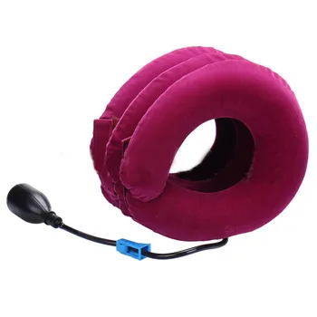 

Three Layers Cervical Traction Apparatus Inflatable Velvet Neck Guard Portable Adjustable Neck Support Cervical Care