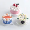 Simulation cream cake candle mold round shape design candle silicone mold cherry mold fruit scented candle making ► Photo 1/4