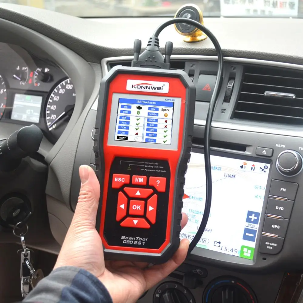Профессиональный OBD сканер OBD2 для диагностики автомобиля KW850 автомобильный