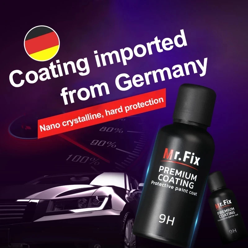 New 30ml Upgraded Ceramic Coat 9H Car Polish Liquid Crystal Set High Density Car Super Hydrophobic Glass Coating Tools