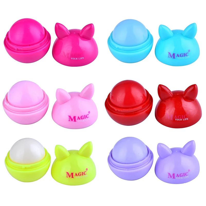 

1Pc 6 Color Lip Care Natural Plant Sphere Cute Moisturizing Lipstick Make Up Spherical Lip Balm Makeup Nutritious Cosmetic TSLM1
