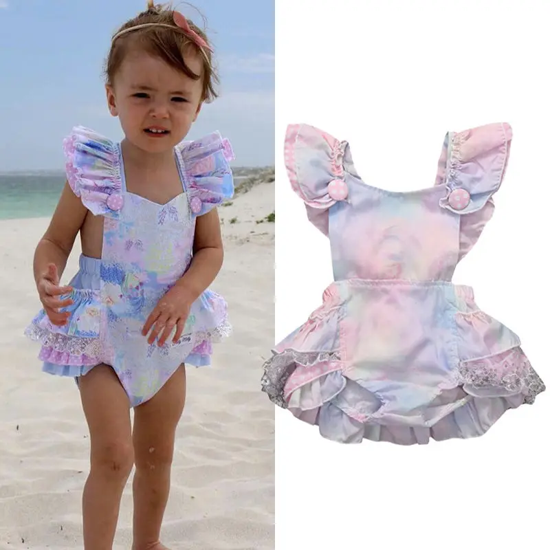 Floral Newborn Infant Baby Girl Bodysuit One Piece Bow knot Jumpsuit