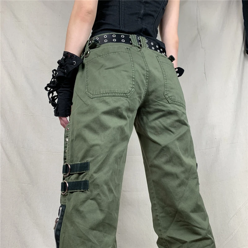 Women's Low Waist Cargo Pants Gothic 