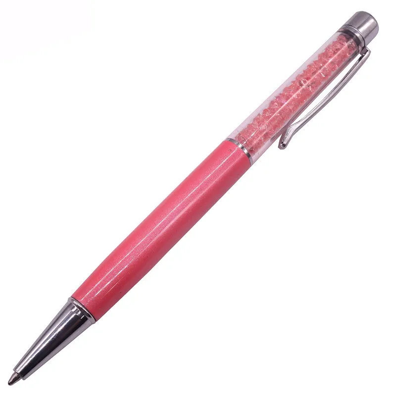 100 шт. шариковая ручка с кристаллами и бриллиантами, декоративная ручка 0,7 мм, наконечник для ручки, металлический материал, Студенческая ручка для письма и офиса, подарочная ручка