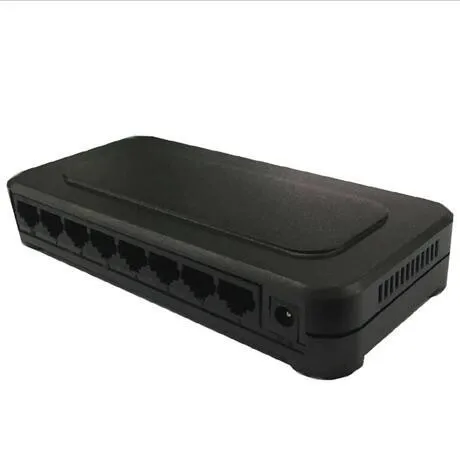 10/100 Мбит/с RJ45 8 Порты и разъёмы коммутатор для высокоскоростной сети Ethernet Lan концентратор US EU Plug 5v адаптер переменного тока Питание сетевой коммутатор