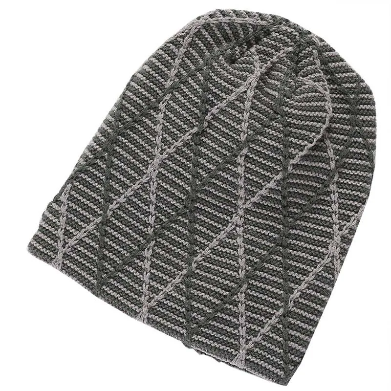 gray hat Хлопковые вязаные зимние шапки для мужчин и женщин, шапочки унисекс для взрослых, теплые кашемировые громоздкие шапки бежевого цвета, зимняя шапка, женская теплая шапка - Цвет: gray hat