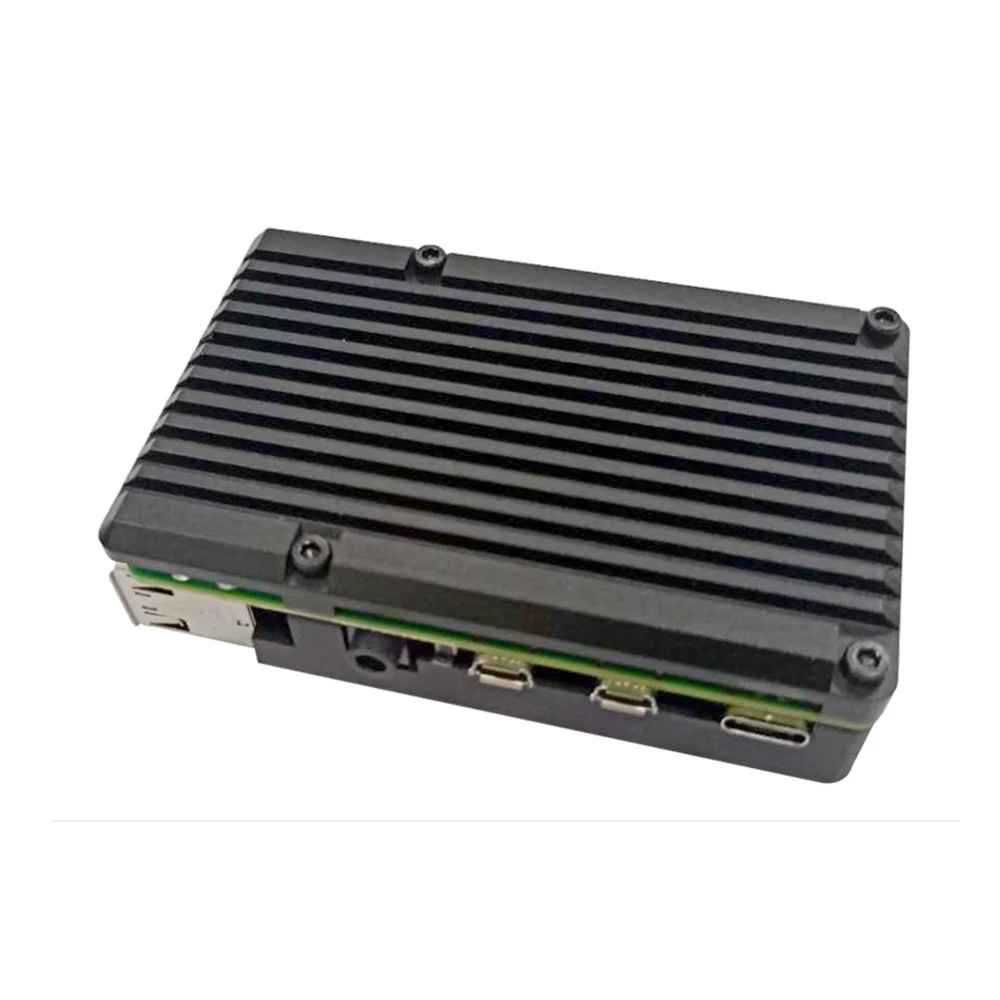Корпус защитный чехол с вентилятором алюминиевый сплав для Raspberry Pi 4B чехол