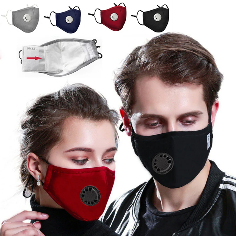 Maschere Per Bocca Riutilizzabili Lavabili Per Respiratore Per Maschera Per Adulti In Cotone Con Filtro A Carbone Attivo Pm2.5 Maschera Pm052