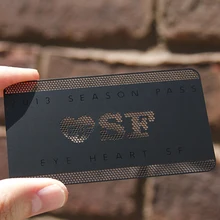 Последний дизайн заказной Черный Металл визитная карточка выдалбливают Логотип с вашим собственным дизайном