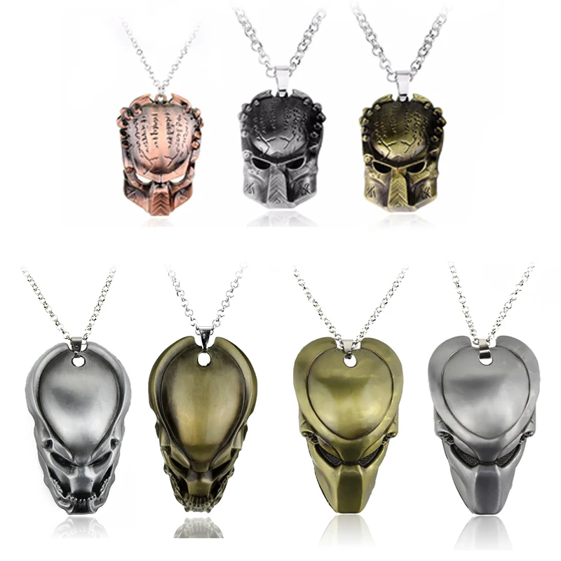 Популярное ожерелье AVP Alien s Маска хищника из металлического сплава герои для