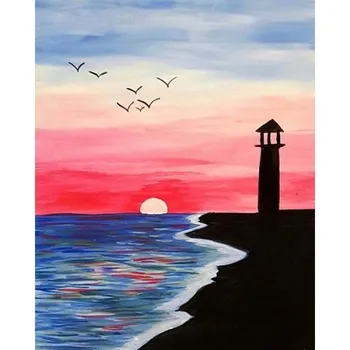 

ROYALDREAM Painting By Numbers Canvas Painting Home Wall Art Picture For Living Room Unique Gift