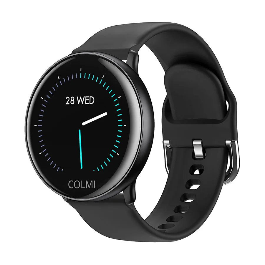 Черный COLMI SKY2 Smart Watch IP68 Waterproof Fitness Activity Tracker Heart Rate Monitor Bluetooth Brim Sport Men Women Smart Clock - Цвет: Черный