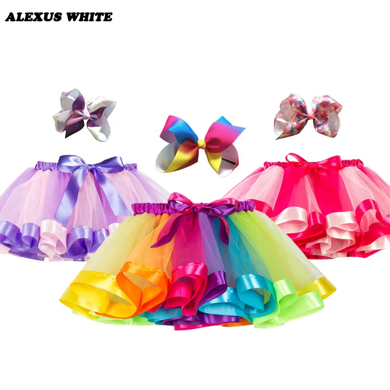 

Colorful Tutu Skirt Baby Girl Skirts Princess Mini Pettiskirt Party Dance Rainbow Tulle Skirts Girls Clothes Children Clothing