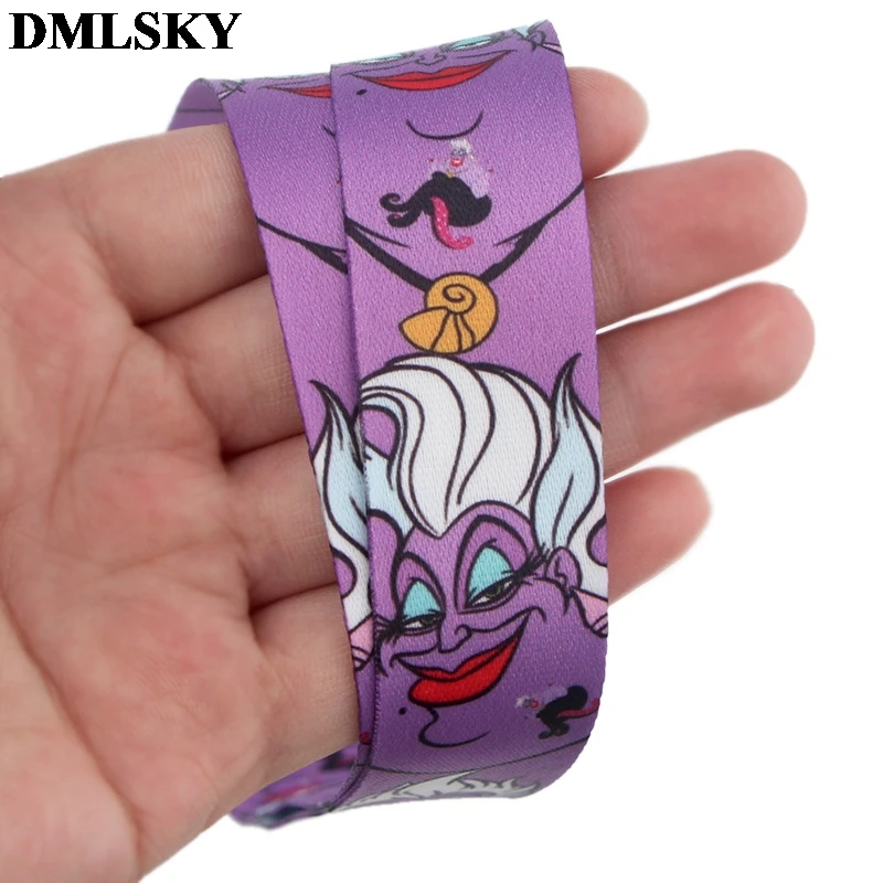DMLSKY забавные Ursula шнурок для ключей мультфильм ремешки для ключей значок ID Мобильный телефон Веревка шеи ремешки подарки M3863