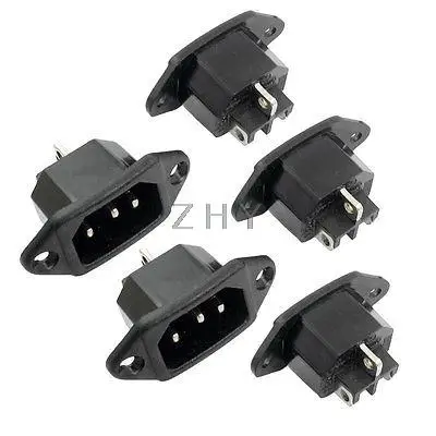 

5 Pcs Electric Cooker Power Supply C14 Socket Adapter AC 250V 10A