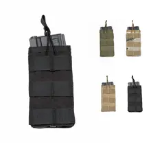 MOLLE с открытым верхом подсумок для одного магазина AK AR M4 Rifle Mag Pouch военные армейские охотничьи Пейнтбольные патроны камуфляжные сумки тактические сумки