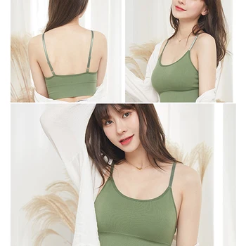 

Seamless One-piece Tube Tops No Steel Ring Sports Tops for Female Bandeau Bra Women Nylon Sexy Lingerie Removable