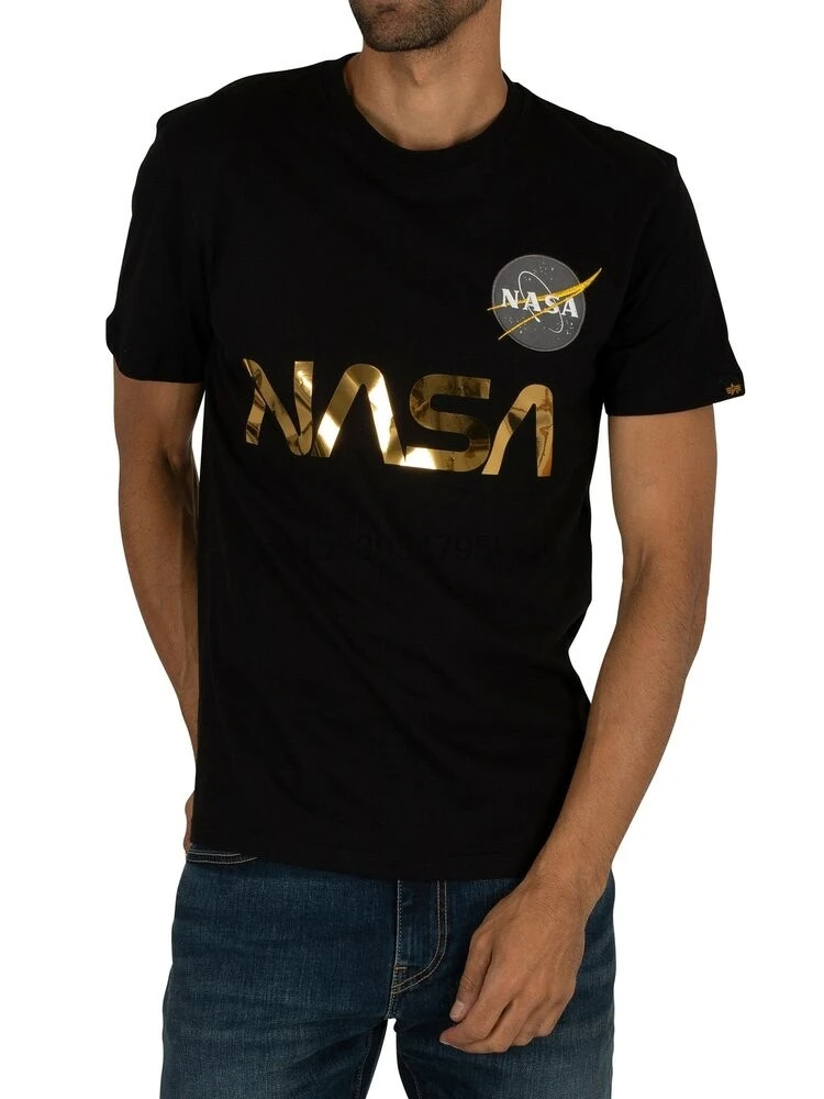 

Alpha Industries Mens Reflective T-Shirt Blue