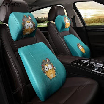 

Car Auto Seat Support with Neck Pillow Headrest Memory Foam Cartoon Seat Back Lumbar Support Waist Pad CD50 Q01