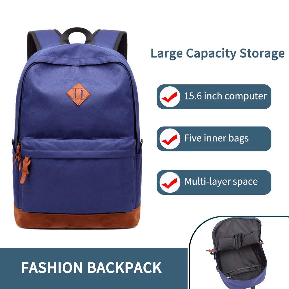 Рюкзак для ноутбука 15,6 дюймов, рюкзак для подростков, мужской рюкзак с защитой от кражи и usb зарядкой, Водонепроницаемый Школьный Рюкзак Для Путешествий, школьный рюкзак