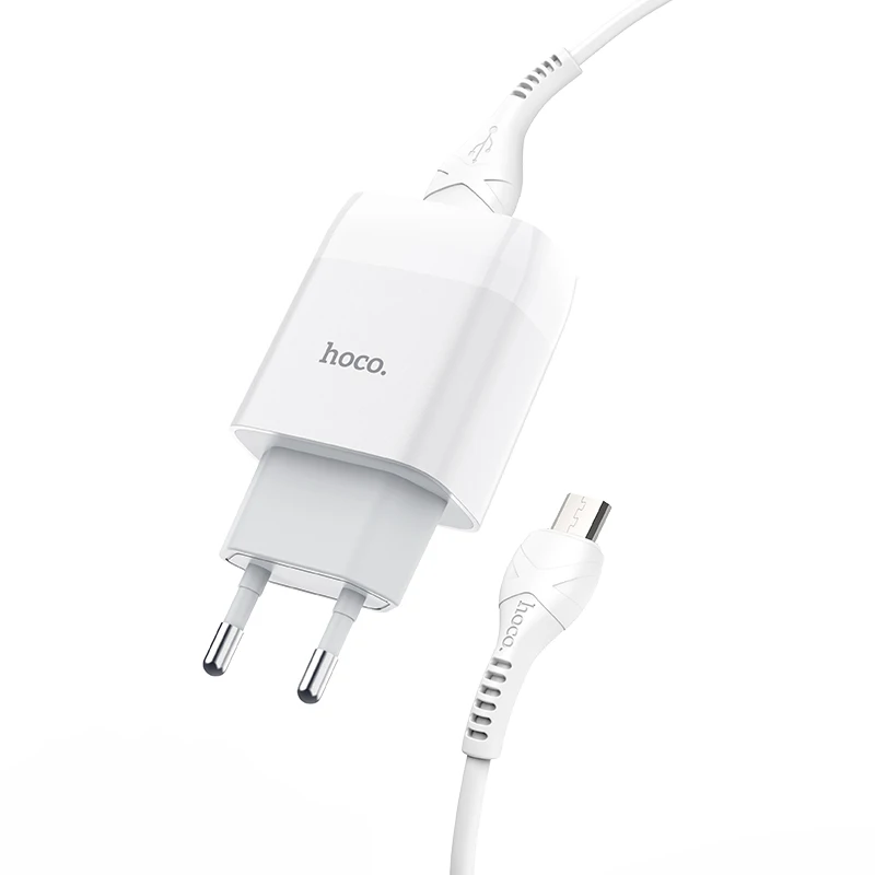 HOCO C72A, 20 шт./лот,, 5 В, 2,4 А, USB зарядное устройство для iPhone 11 Xs Max, евро вилка, настенное зарядное устройство, адаптер для samsung, Xiaomi, huawei