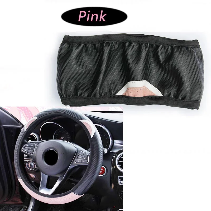 pink Skidproof кожа горячая для Renault Megane Logan Mitsubishi Lancer VW Tiguan Golf 4 7 6 T5 T4 Jetta чехол рулевого колеса автомобиля - Название цвета: pink