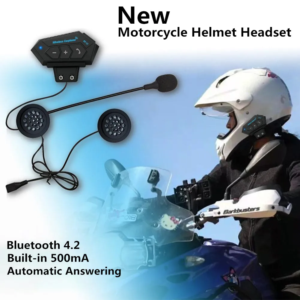 Safe Wireless Helmet Headphone Hands Free Automatic Answering for Motorbike Motorcycle Earphone 